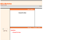 Desktop Screenshot of billsworkshop.com